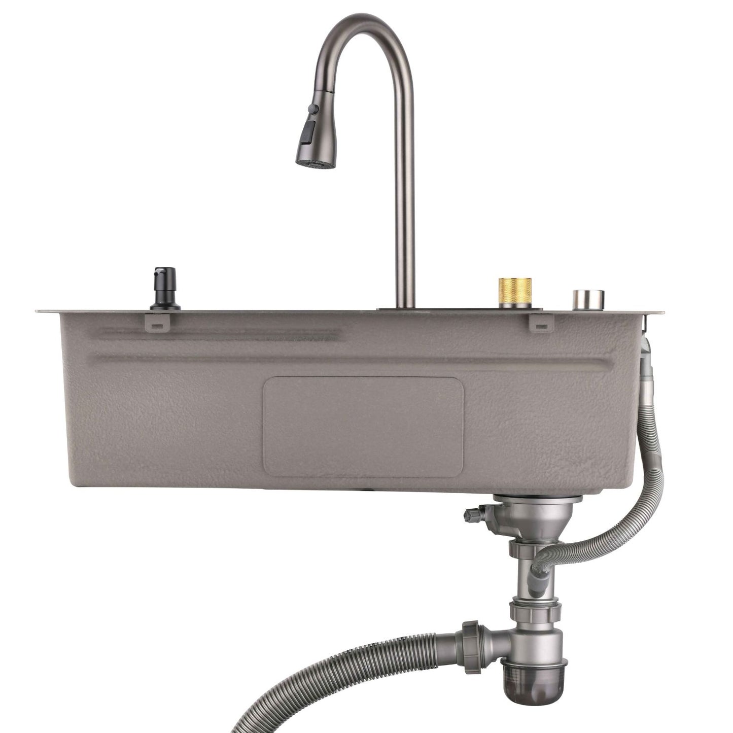 Dowler Single Bowl Stainless Steel Workstation Kitchen Sink-KS2402
